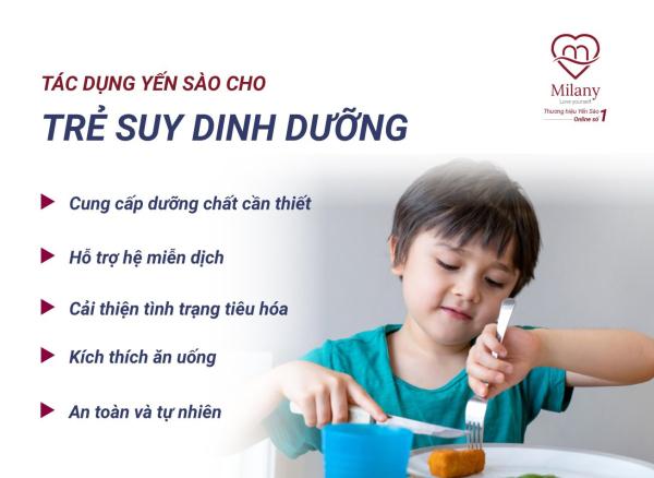 Yến sào có tốt cho trẻ suy dinh dưỡng?